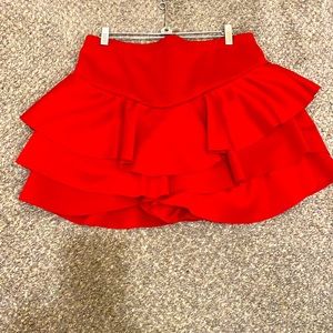 Red mini skort. Never worn. Tag still on it.